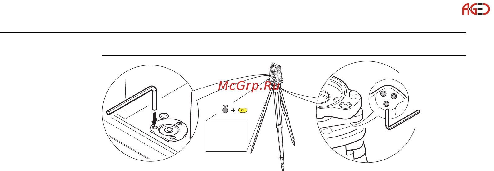 Leica TS06 [268/342] Юстировка круглого уровня тахеометра и трегера