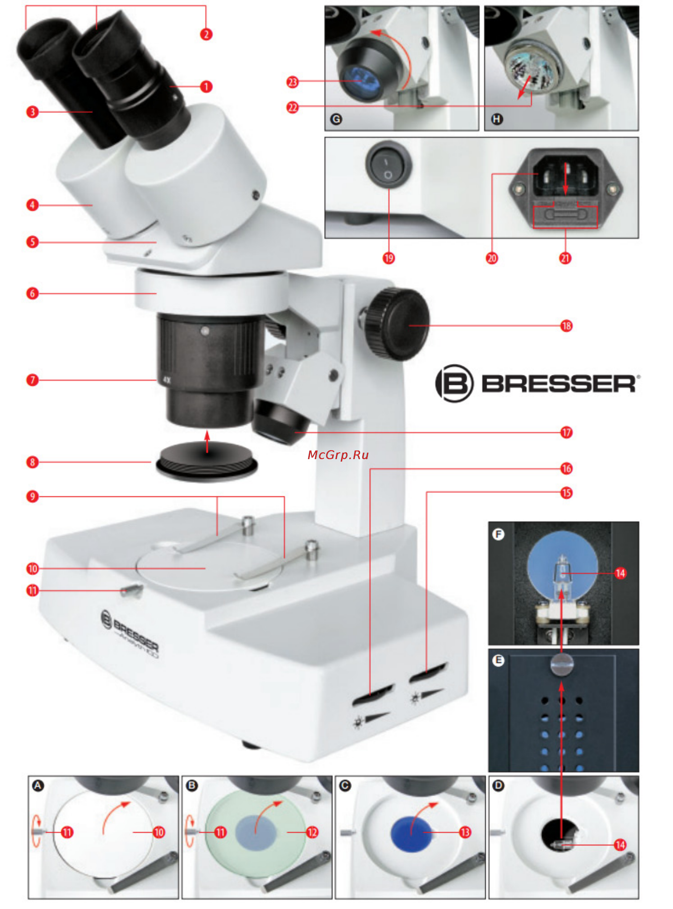 Bresser Analyth ICD 20x-40x Инструкция по эксплуатации онлайн [3/8] 27996