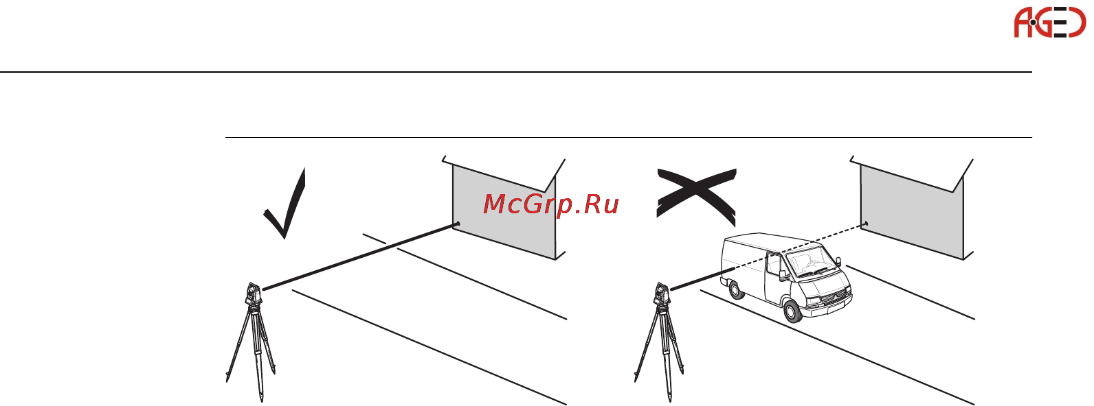 Leica Builder [54/248] Измерения с помощью красной лазерной точки