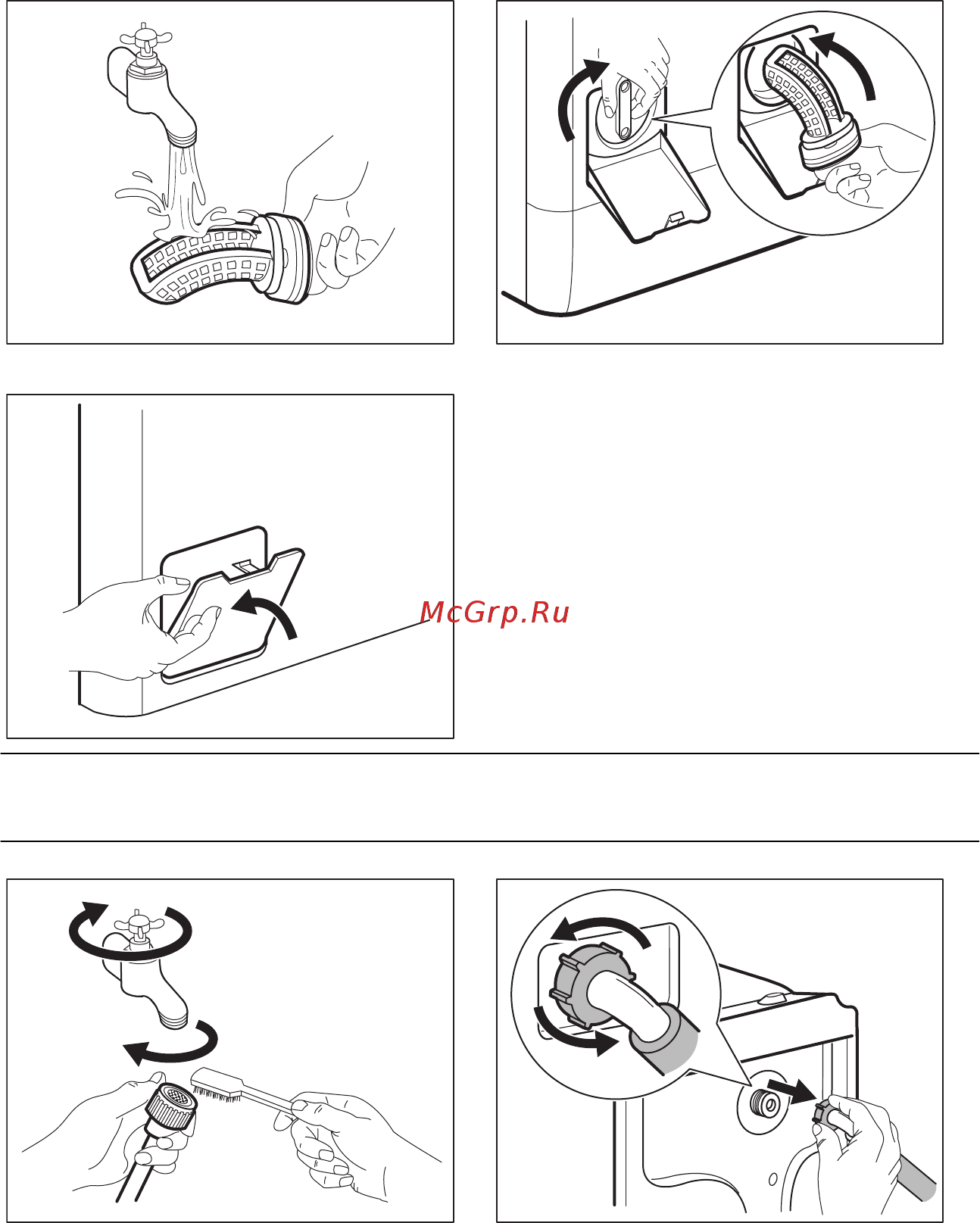 Electrolux EWT1366HDW [19/44] Очистка наливного шланга и фильтра клапана