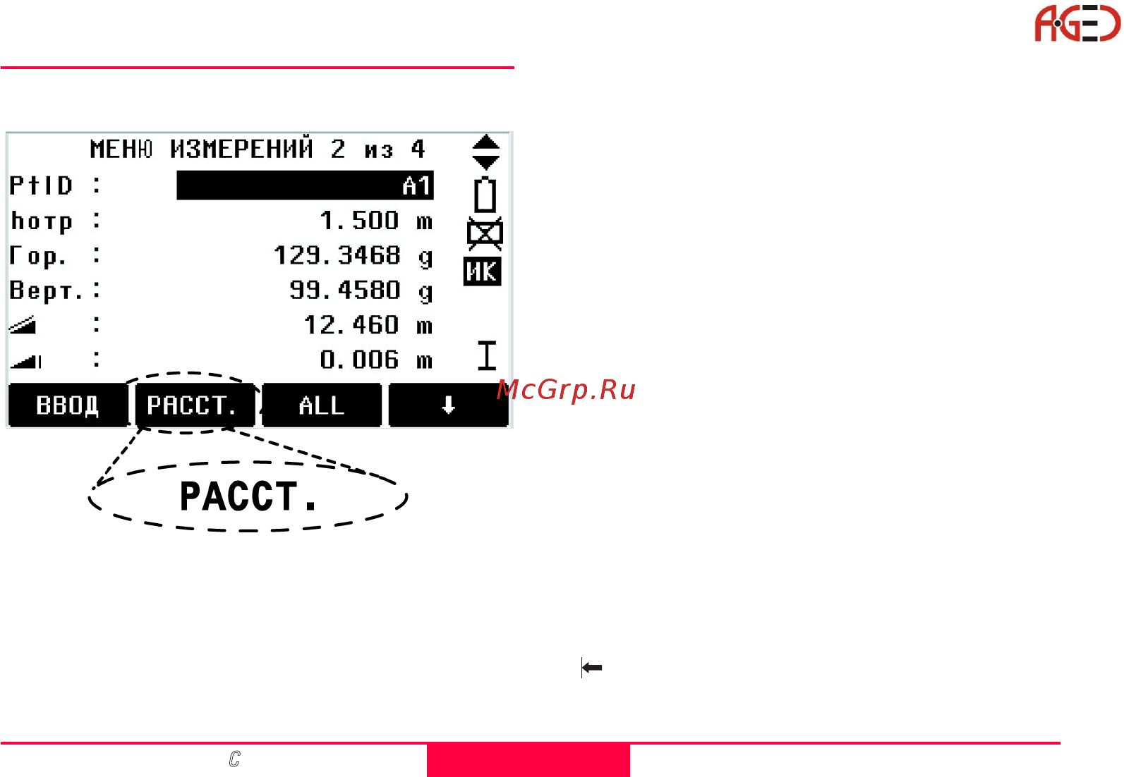 Leica TCR 405 [20/150] Дисплейные кнопки