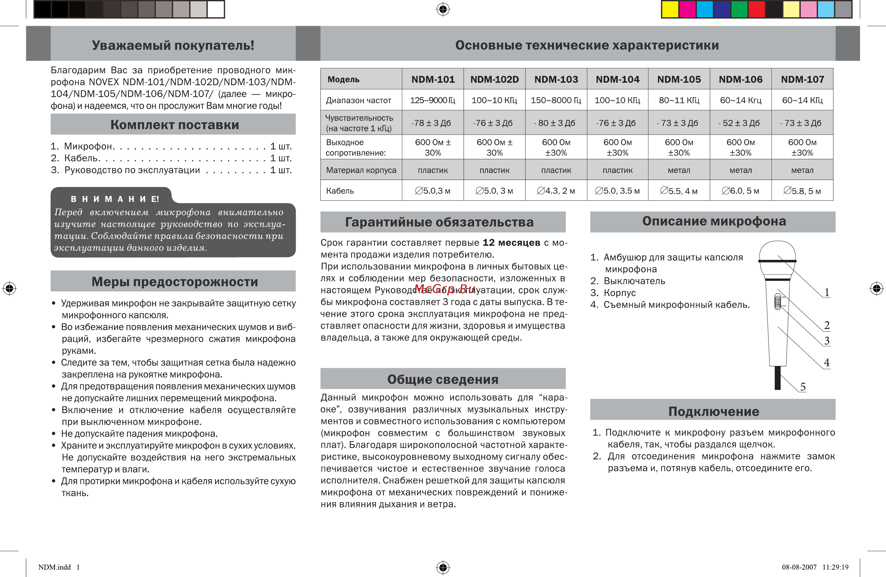 Novex NDM-105 Инструкция по эксплуатации онлайн