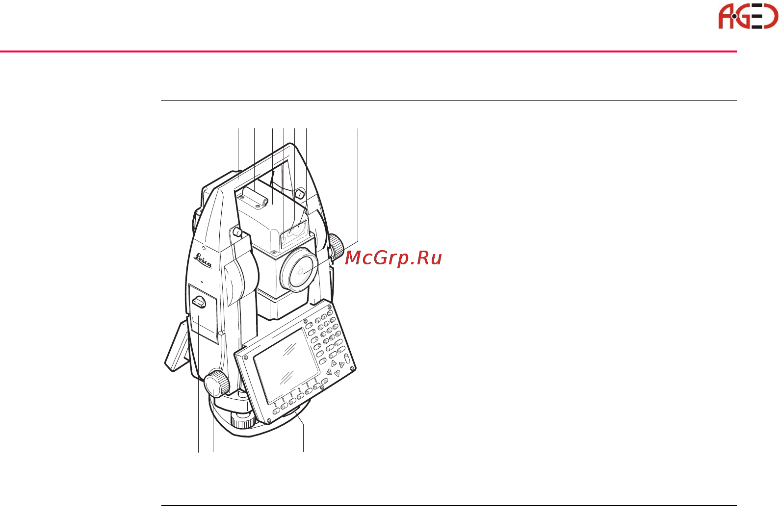 Leica TPS 1200+ [34/244] Компоненты тахеометра