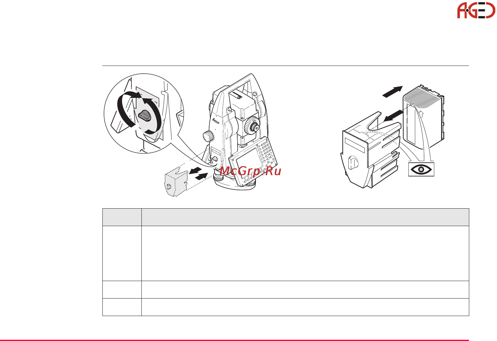 Leica TPS 1200+ [85/244] Аккумулятор инструмента