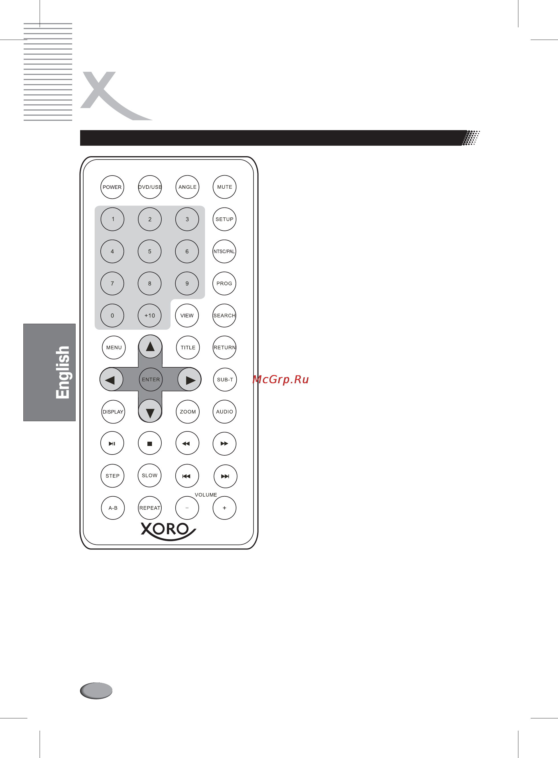 Xoro HSD 2020 [52/84] Remote control