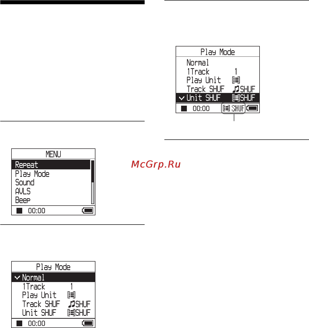 Sony NW-HD1 [24/46] Changing playback options