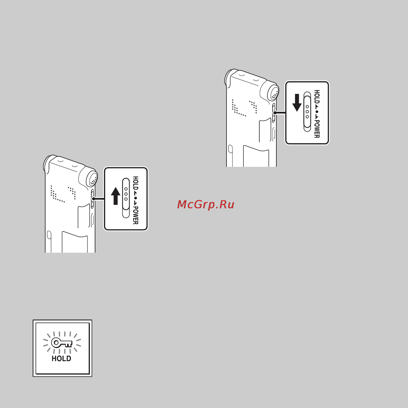 Sony ICD-UX512 [12/174] Предотвращениеслучайных операций функция hold