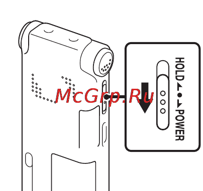 Sony ICD-UX512 [18/174] Шаг 3 включение цифрового диктофона