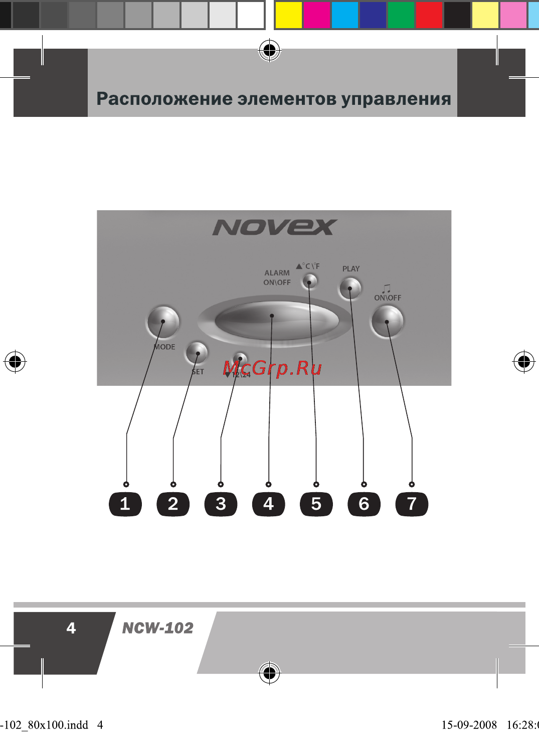 Novex NCW-102 [5/17] О о о о о о о