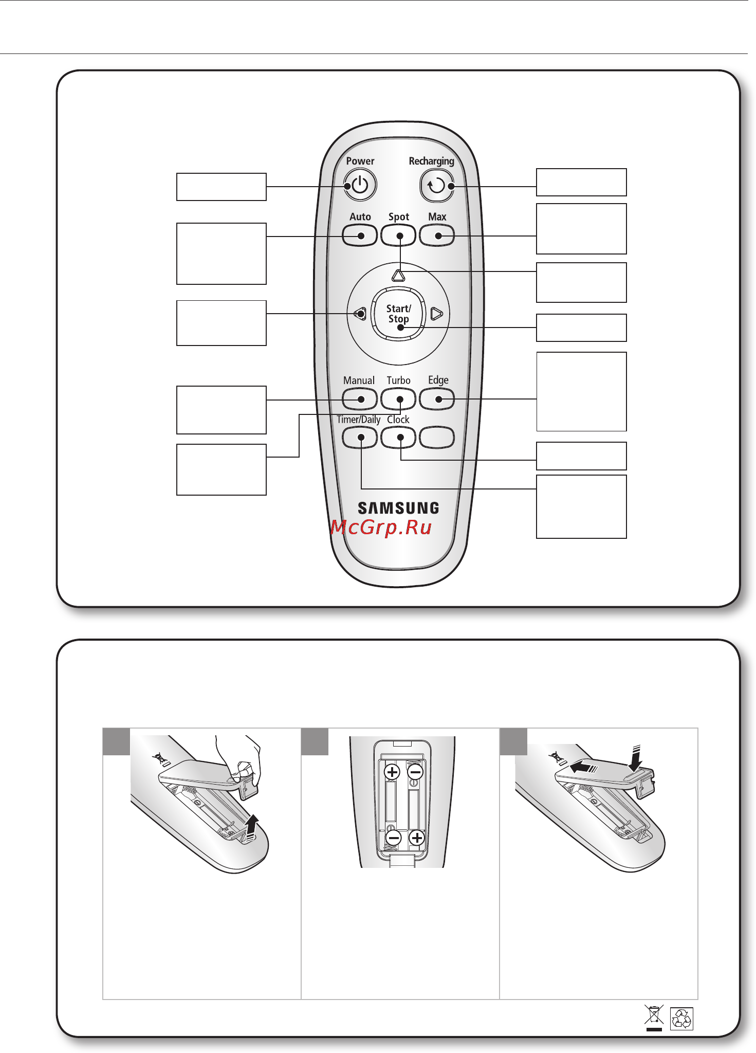 Samsung SR8895 [66/148] Збирання пилососа