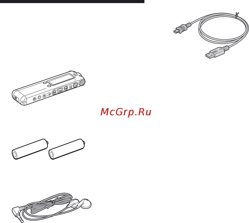 Sony ICD-SX68 [7/96] Проверка содержимого комплекта поставки