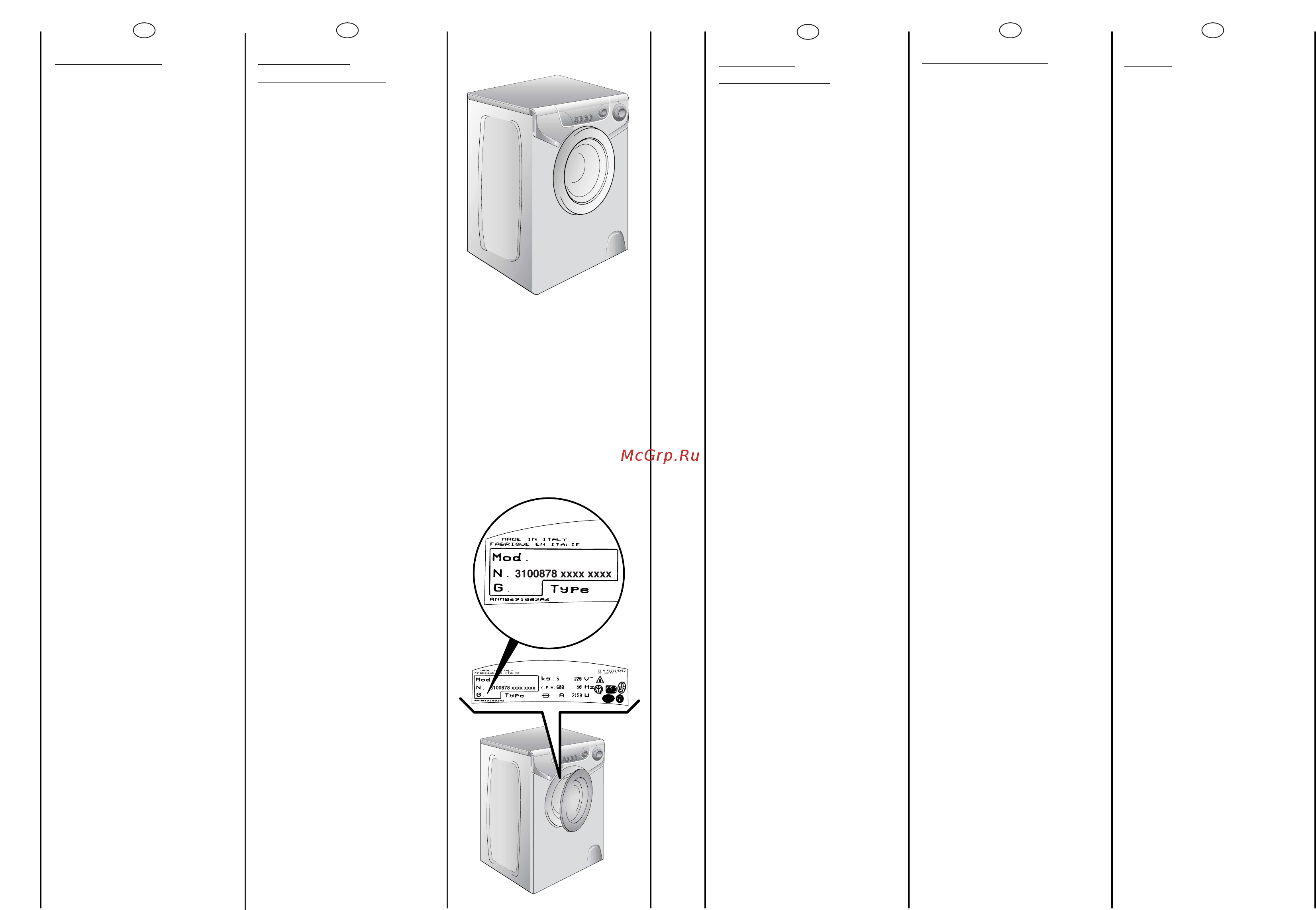 Candy AQUAMATIC 1000 T [2/33] Complimenti