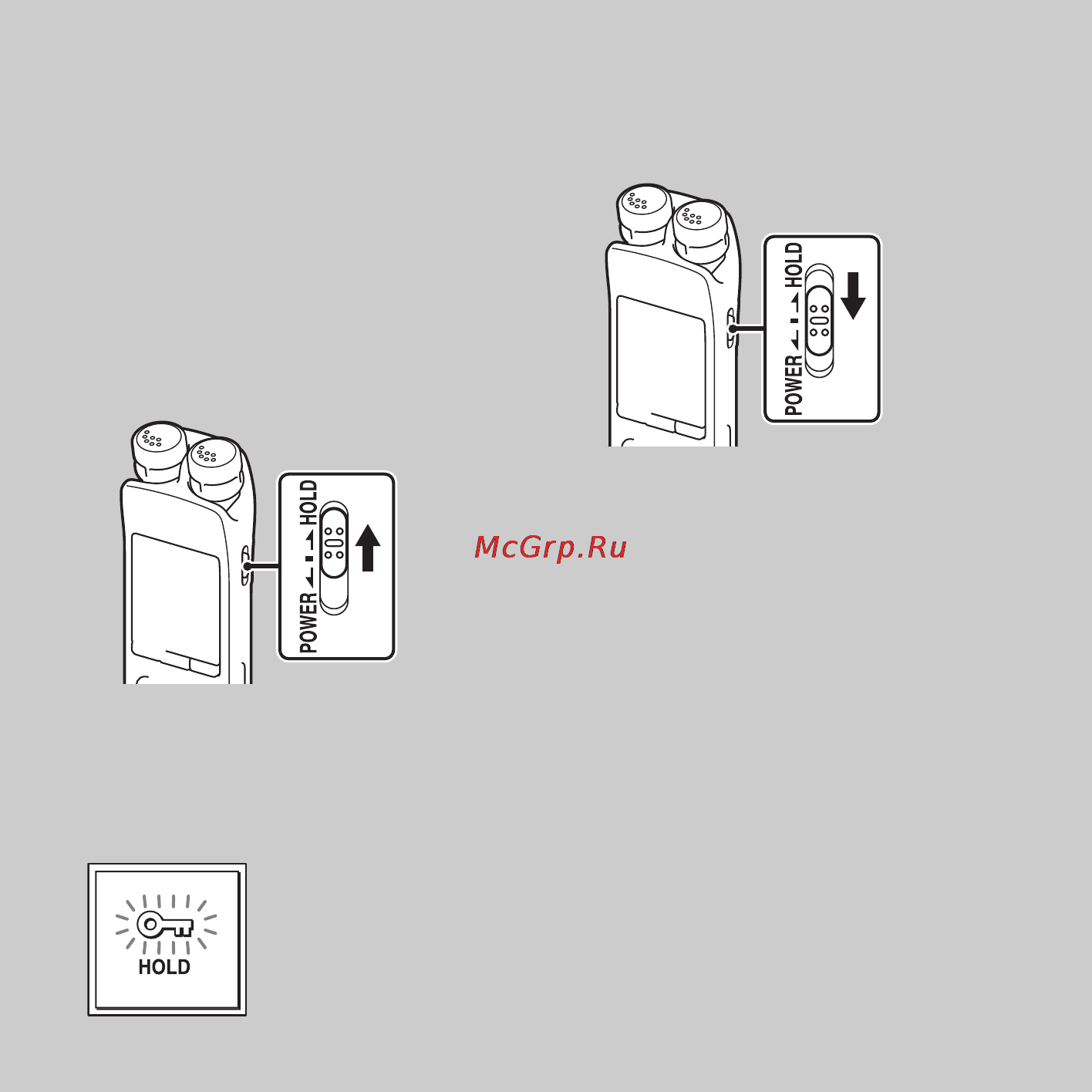 Sony ICD-SX712 [12/179] Предотвращение случайных операций функция hold
