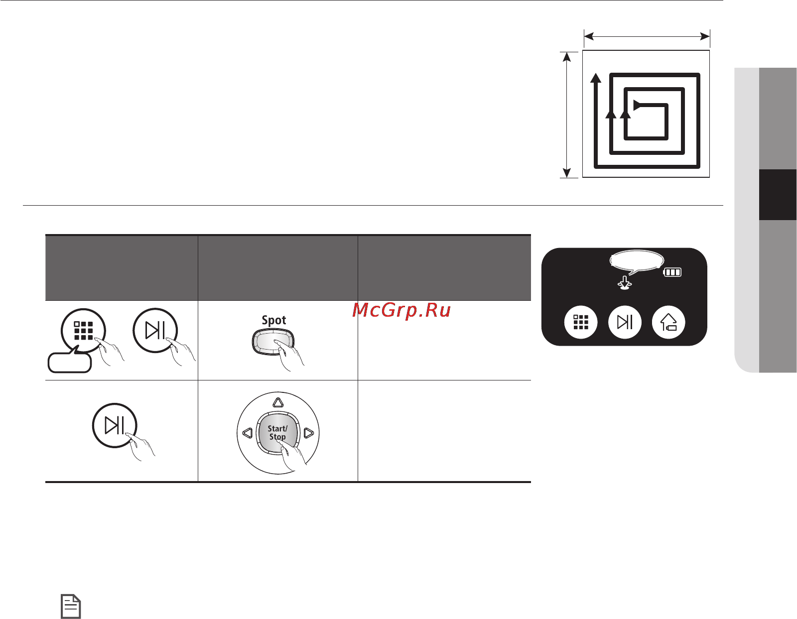 Samsung SR8730 NaviBot Light [107/168] Іріктеп тазалау
