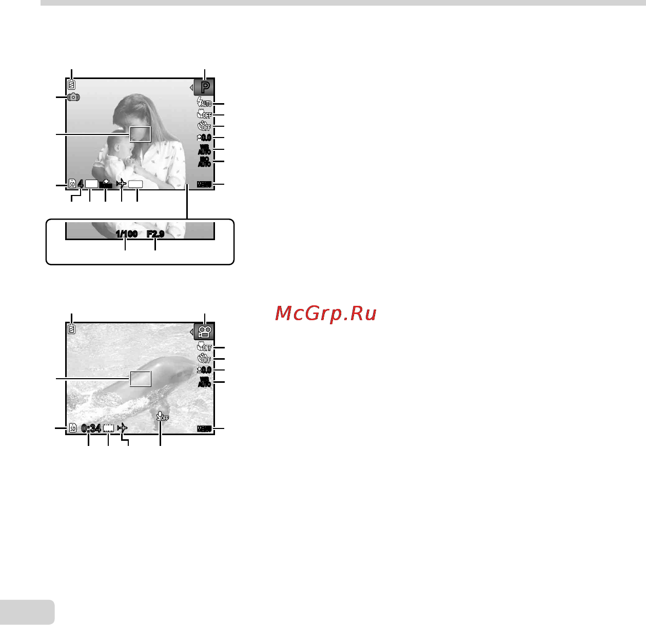 Olympus VG-110 Red [10/70] Монитор