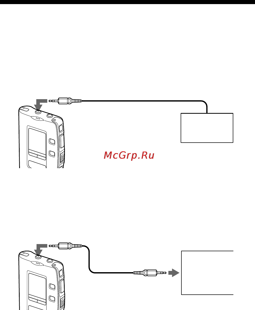 Sony ICD-R100PC [70/96] Enregistrement au départ d un microphone externe ou d un autre appareil
