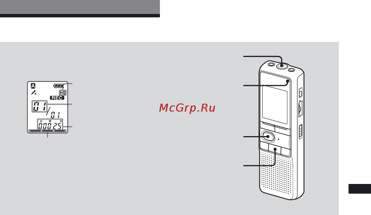 Sony ICD-P630F [13/60] Зaпиcь cообщeний