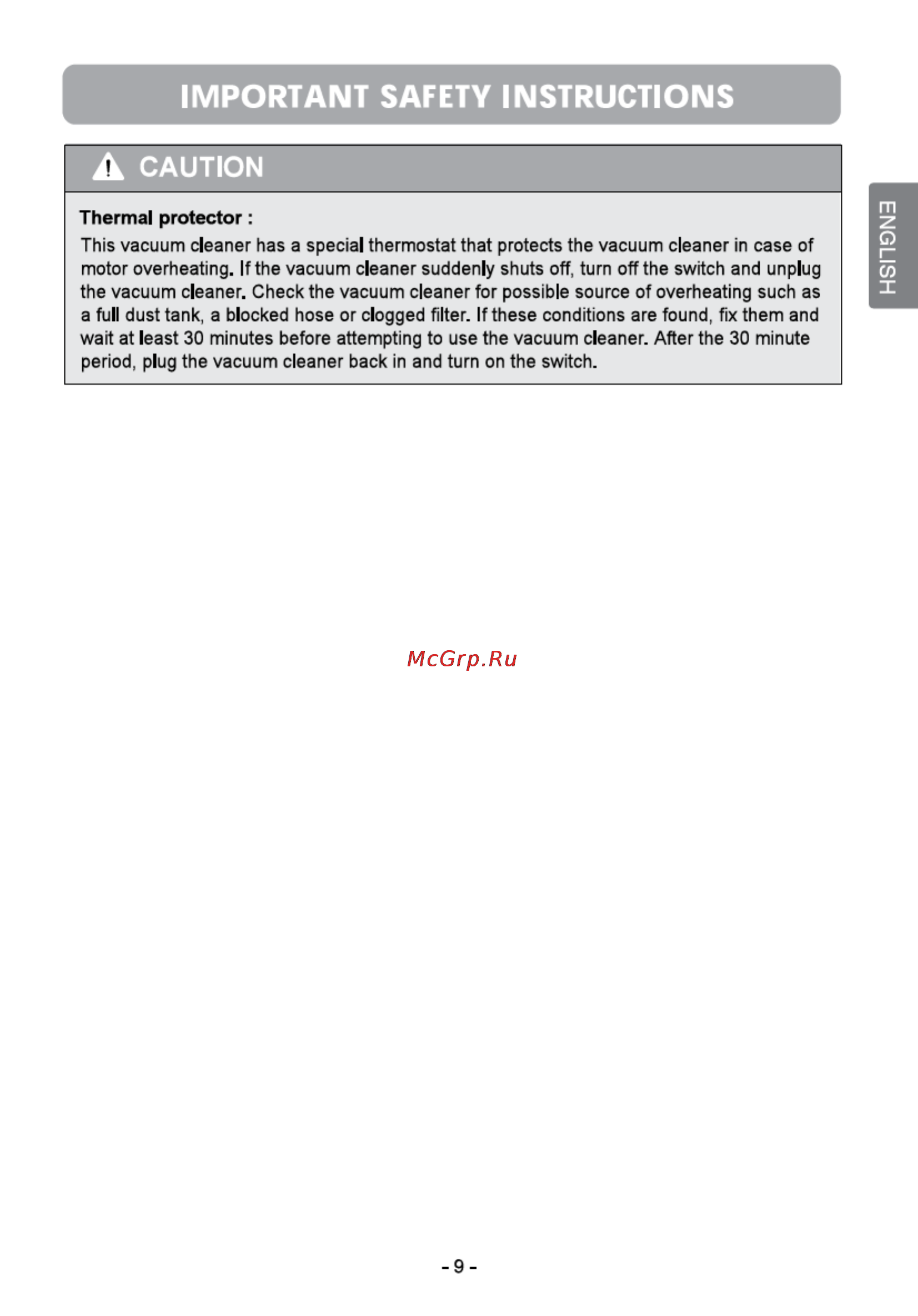 LG VK70369N [9/32] Important safety instructions