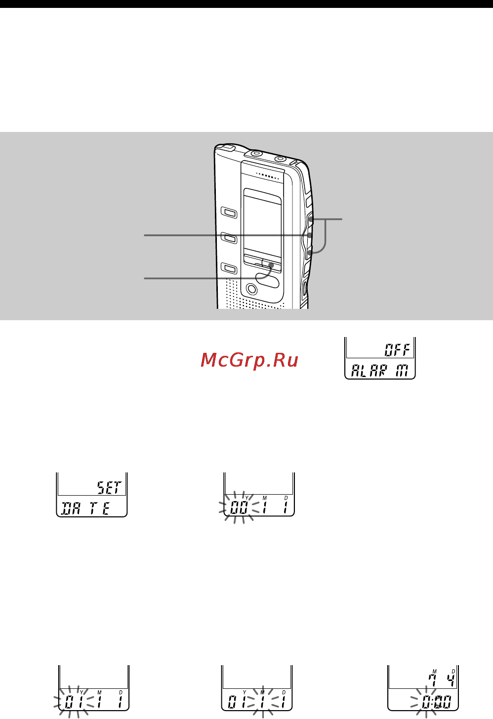 Sony ICD-BP150 [10/68] Step 2 setting the clock
