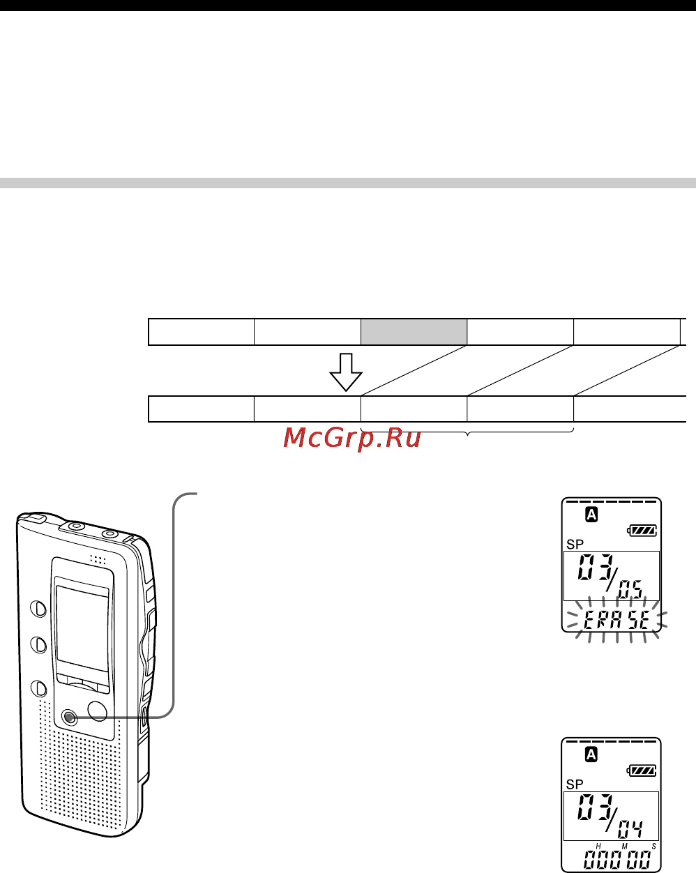 Sony ICD-BP100 [20/68] Erasing messages