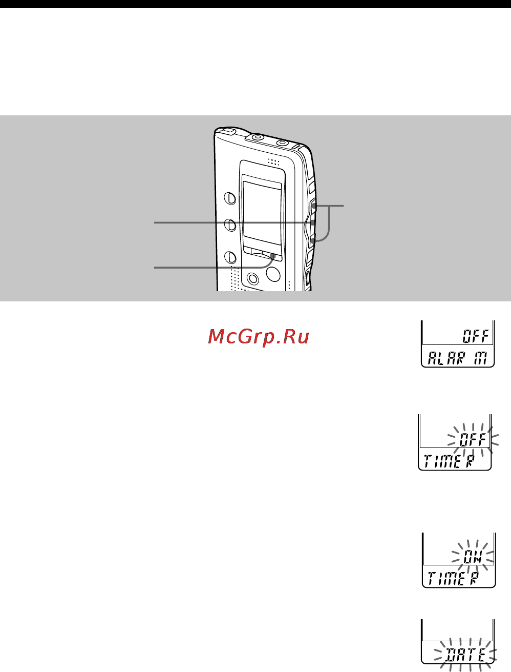 Sony ICD-BP100 [32/68] Starting recording at a desired time timer recording