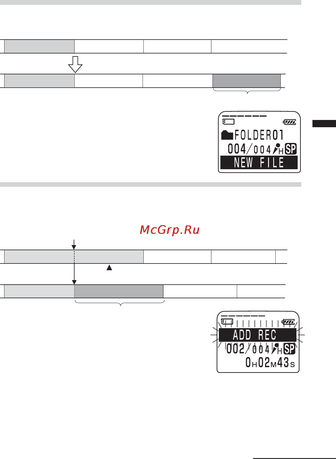 Sony ICD-BM1 [15/68] Overwrite recording
