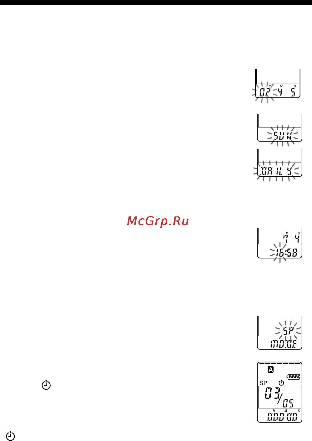 Sony ICD-B25 [28/48] Starting recording at a desired time timer recording continued