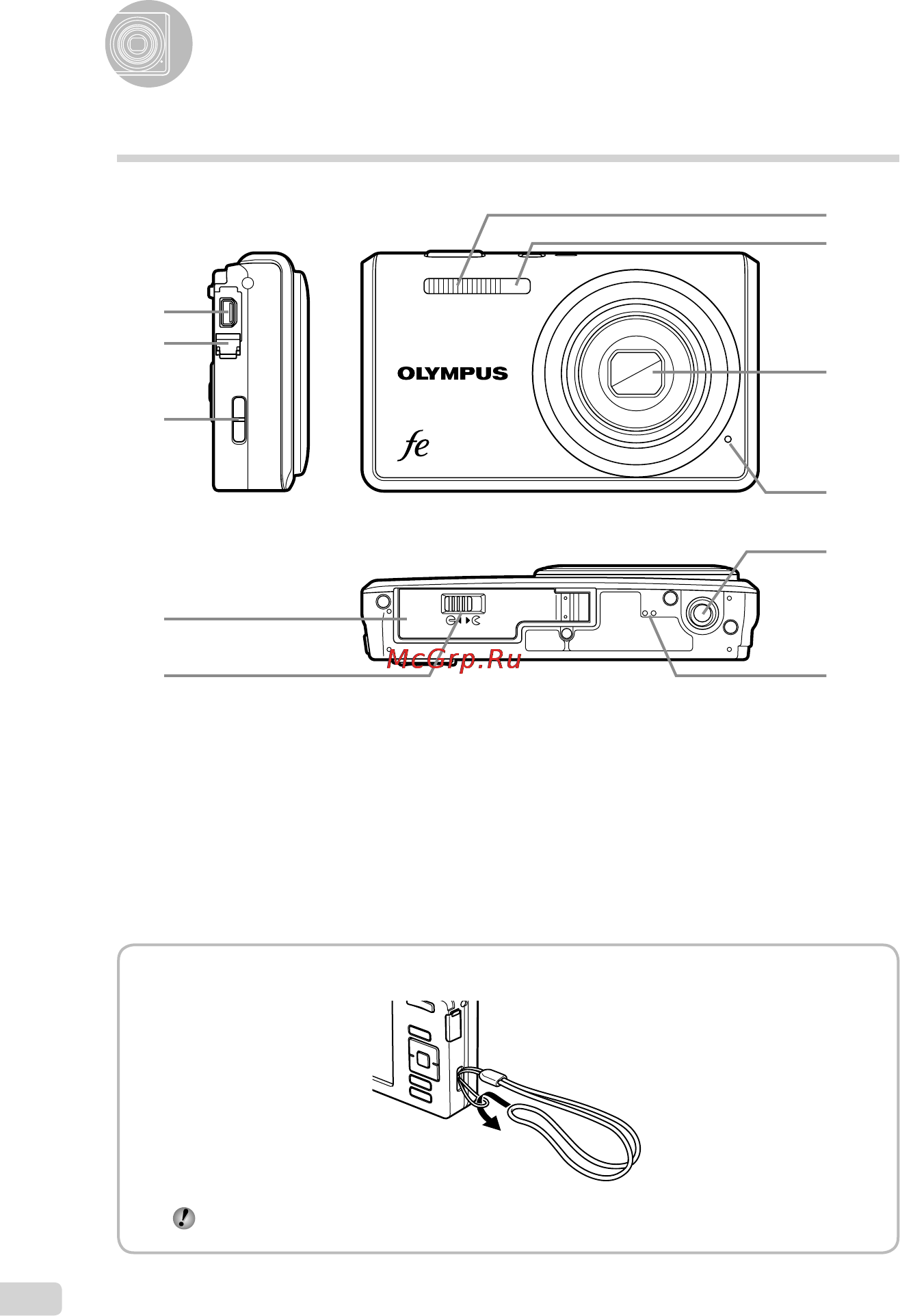 Olympus FE-4030 Grey [6/58] Названия частей