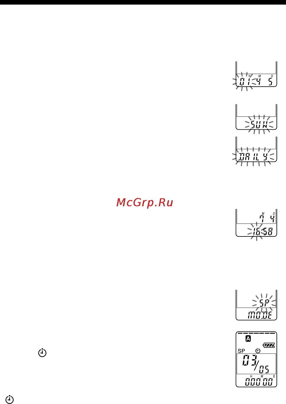 Sony ICD-B10 [28/48] Starting recording at a desired time timer recording continued