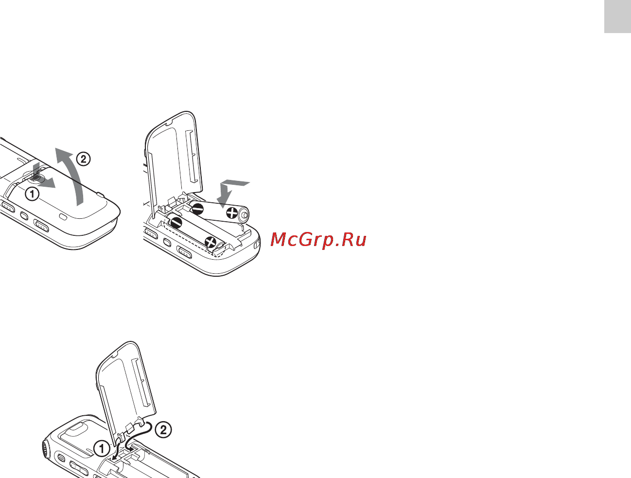 Sony ICD-AX412F [15/171] Шаг 2 подготовка источника питания