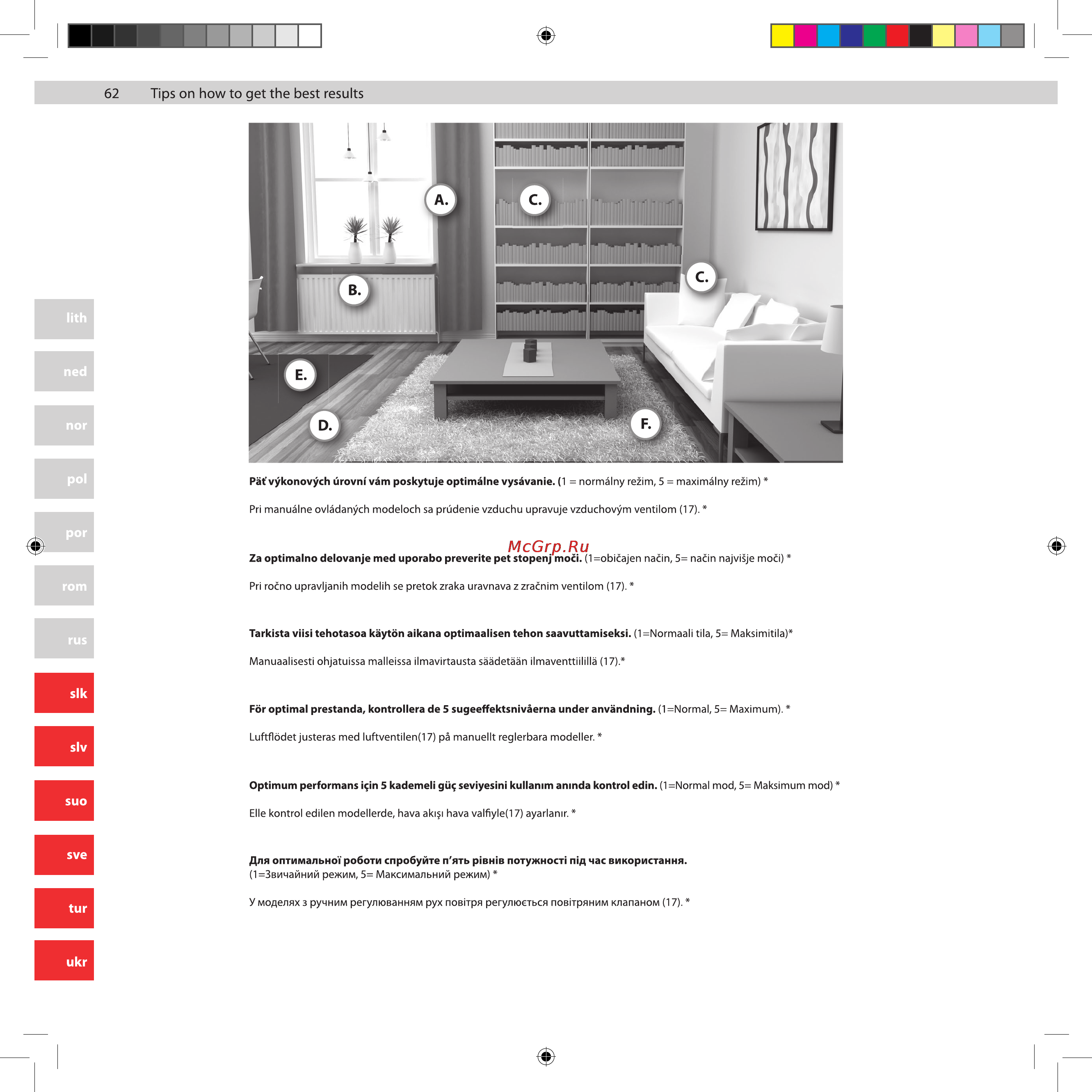 Electrolux UltraCaptic UCORIGIN Инструкция по эксплуатации онлайн [62/80] 28515