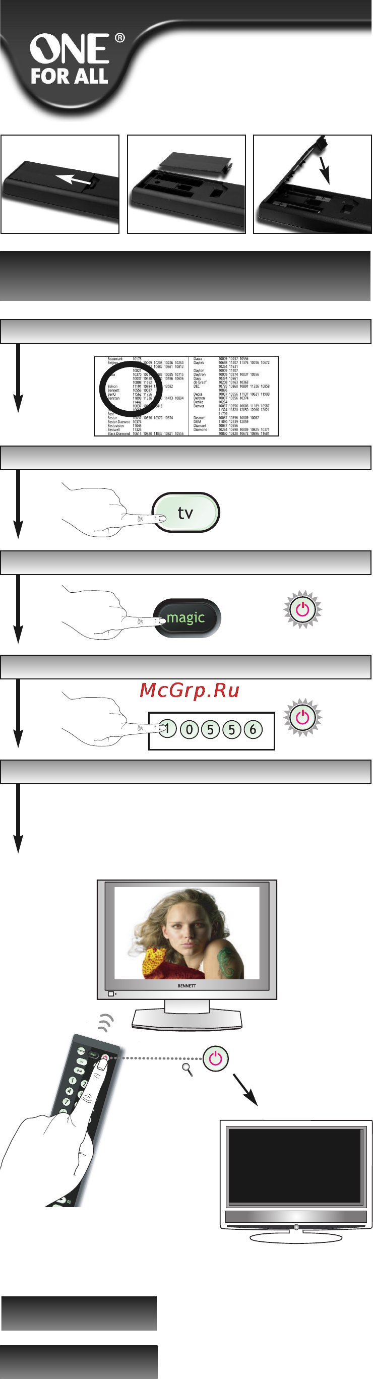 One For All URC 3940 Black Инструкция по эксплуатации онлайн
