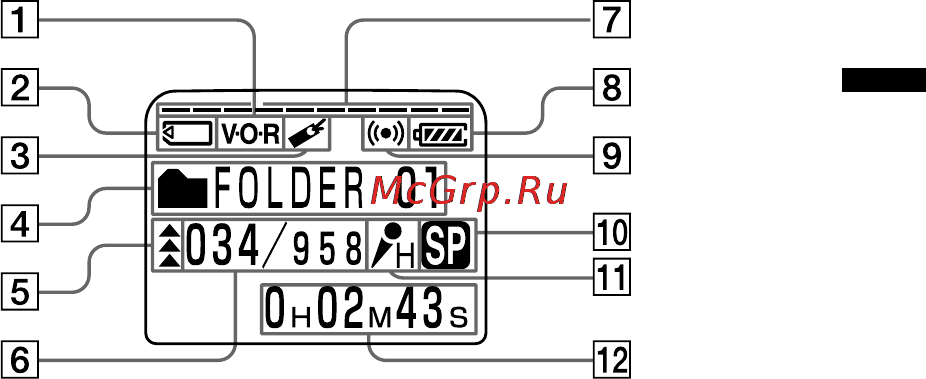 Sony ICD-MS515 [93/96] Oкошко диcплeя