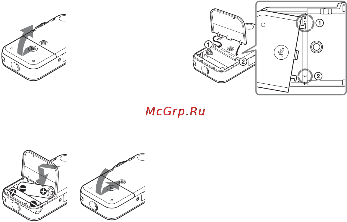 Sony PCM-M10 [16/147] Шаг 2 установка батарей