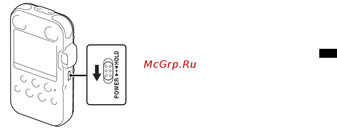Sony PCM-M10 [19/147] Шаг 3 включение диктофона pcm