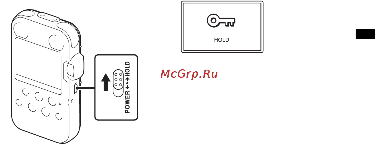 Sony PCM-M10 [25/147] Предотвращение случайных операций hold