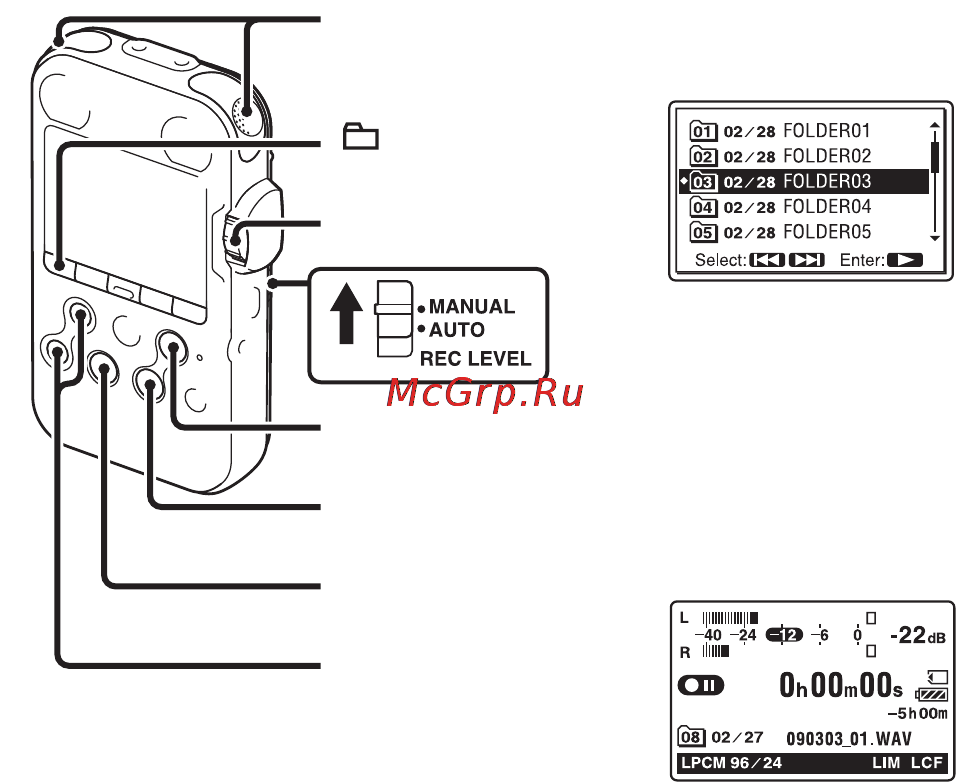 Sony PCM-M10 [40/147] Запись вручную