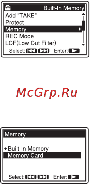 Sony PCM-M10 [46/147] Использование карты памяти для записи и воспроизведения настройка memory