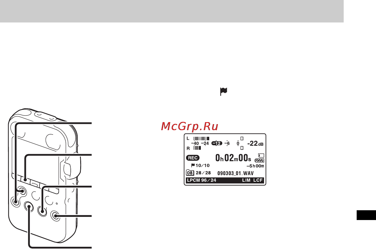 Sony PCM-M10 [73/147] Добавление маркера дорожки