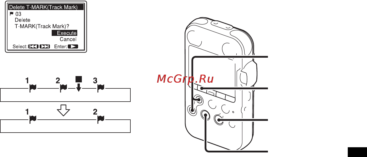 Sony PCM-M10 [75/147] Одновременное удаление всех маркеров в выбранной дорожке