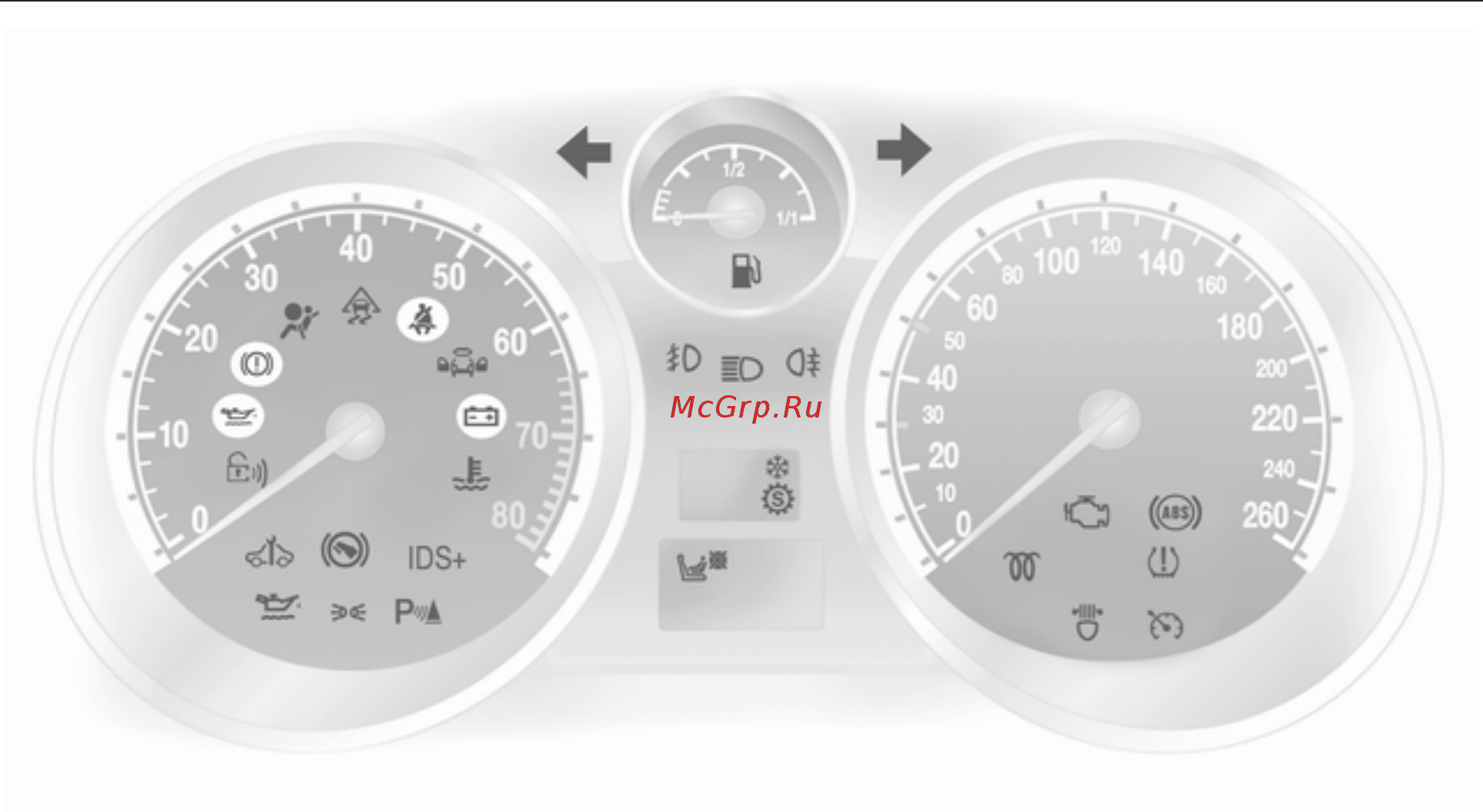 Opel Astra 2011 - MY 11.5 [105/290] Приборы и средства управления 105