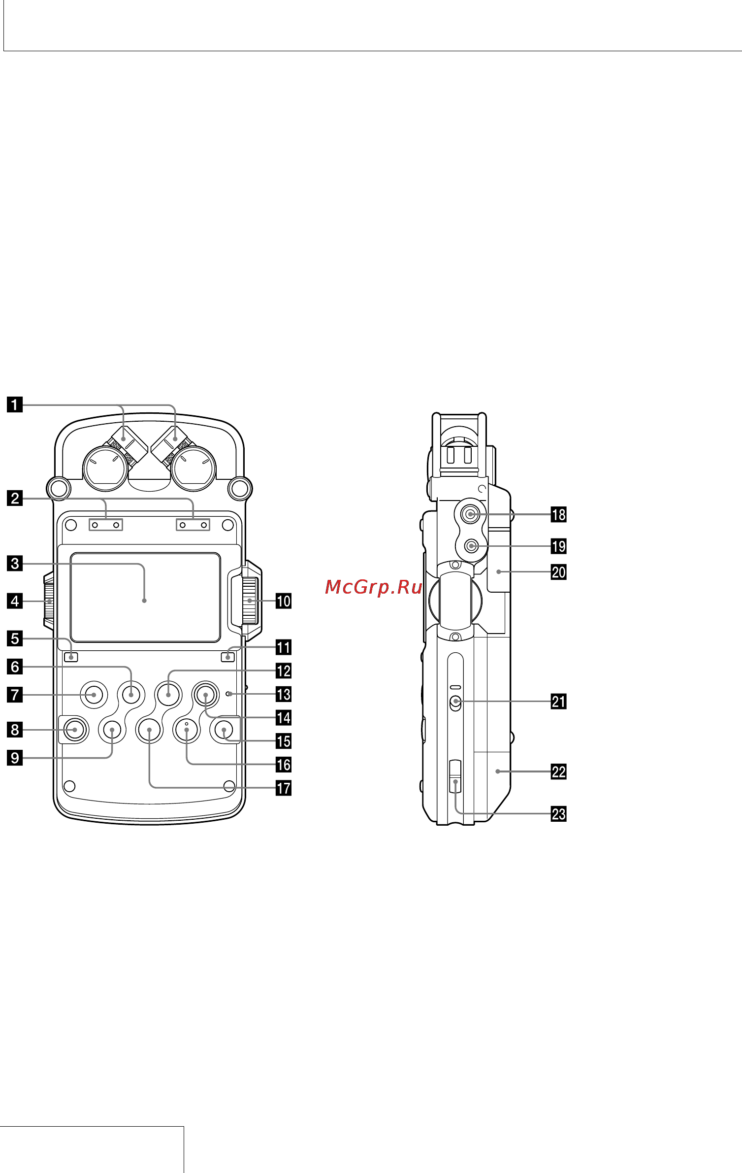 Sony PCM-D50 [12/60] Identifying parts and controls