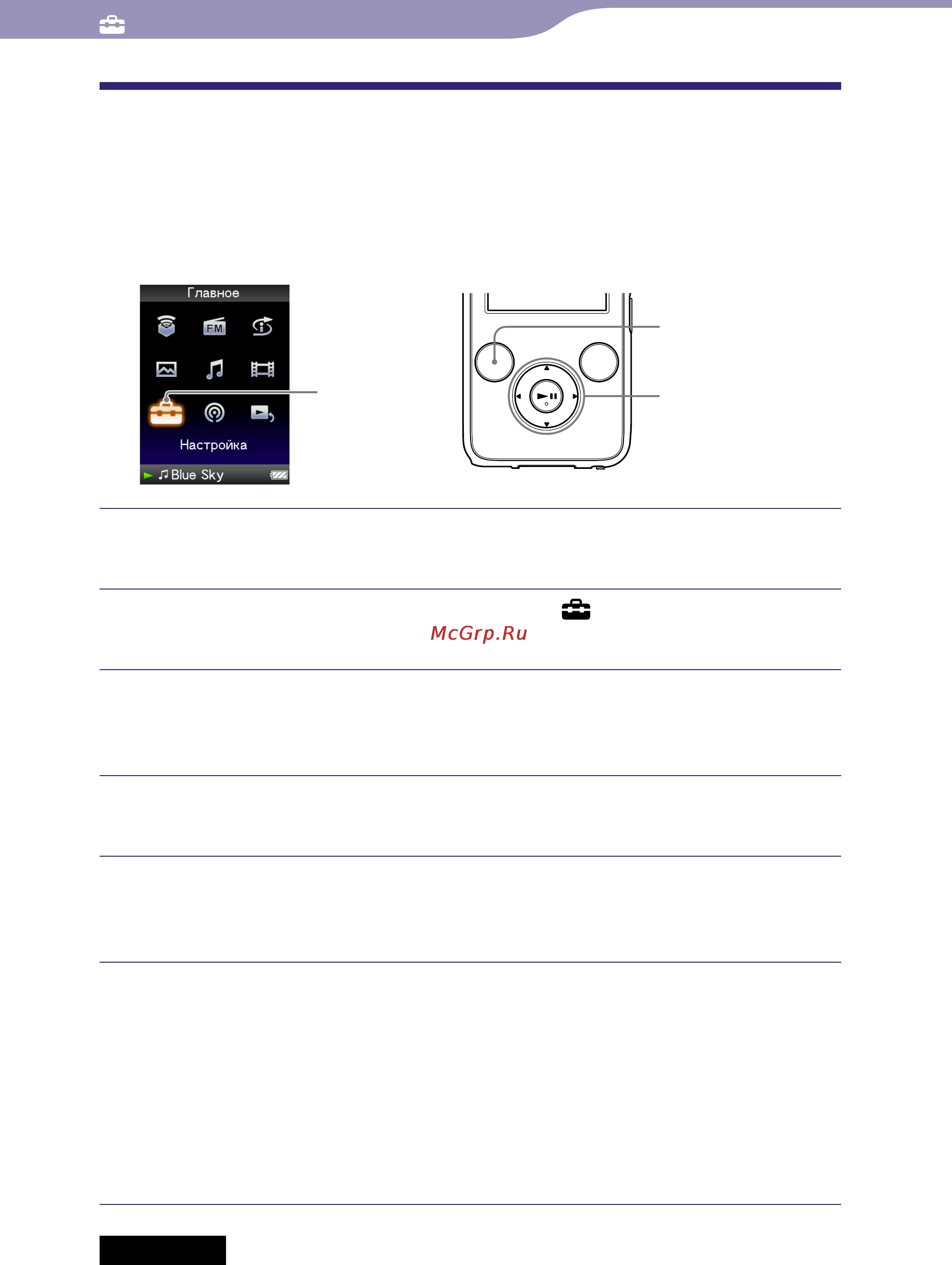 Sony NWZ-S736F [111/166] Настройка типа экранной заставки