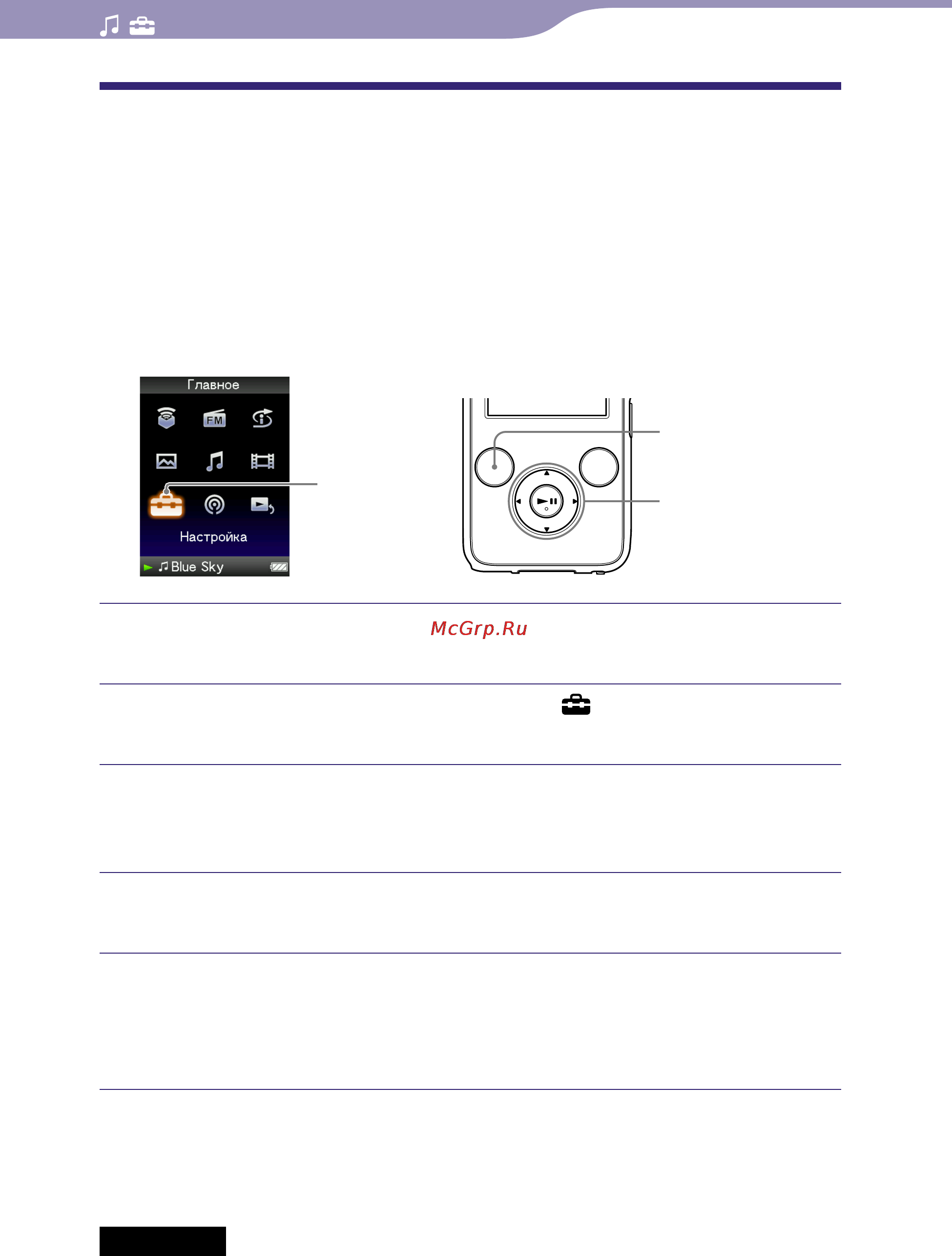 Sony NWZ-S636F [55/166] Отображение экрана текущая композиция при каждом переключении композиции