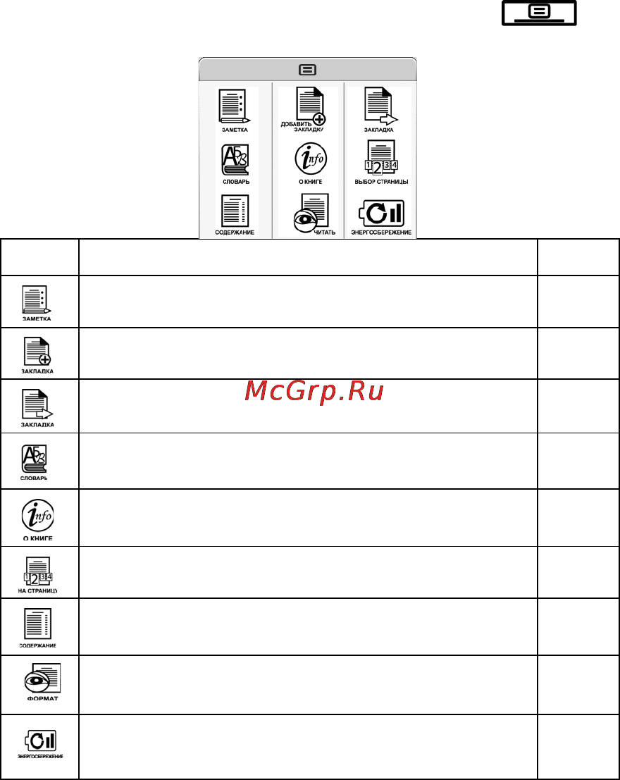 Onext Touch&Read 001 Silver [29/70] Работа с подменю