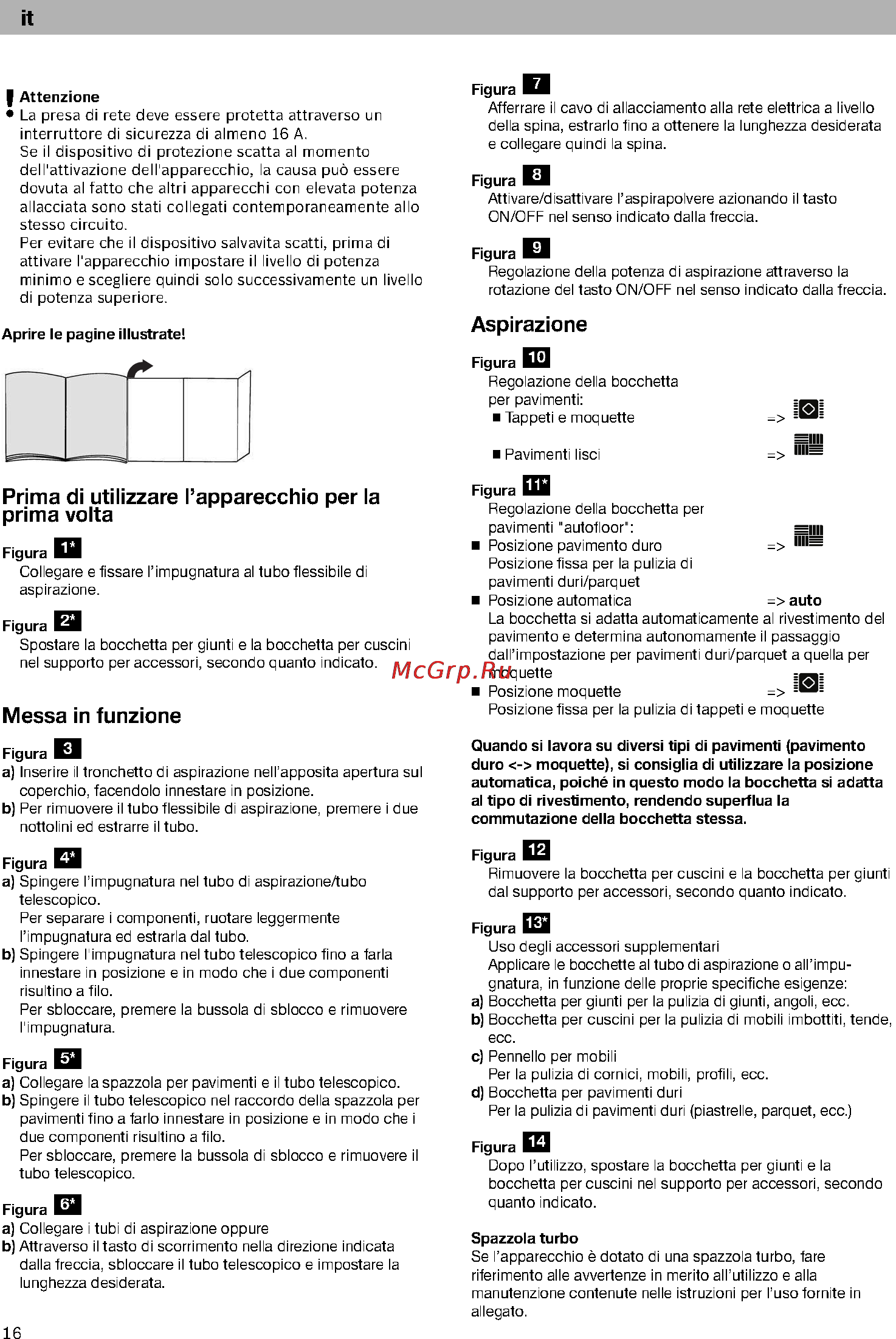 Bosch BSG61800 [21/101] Aspirazione