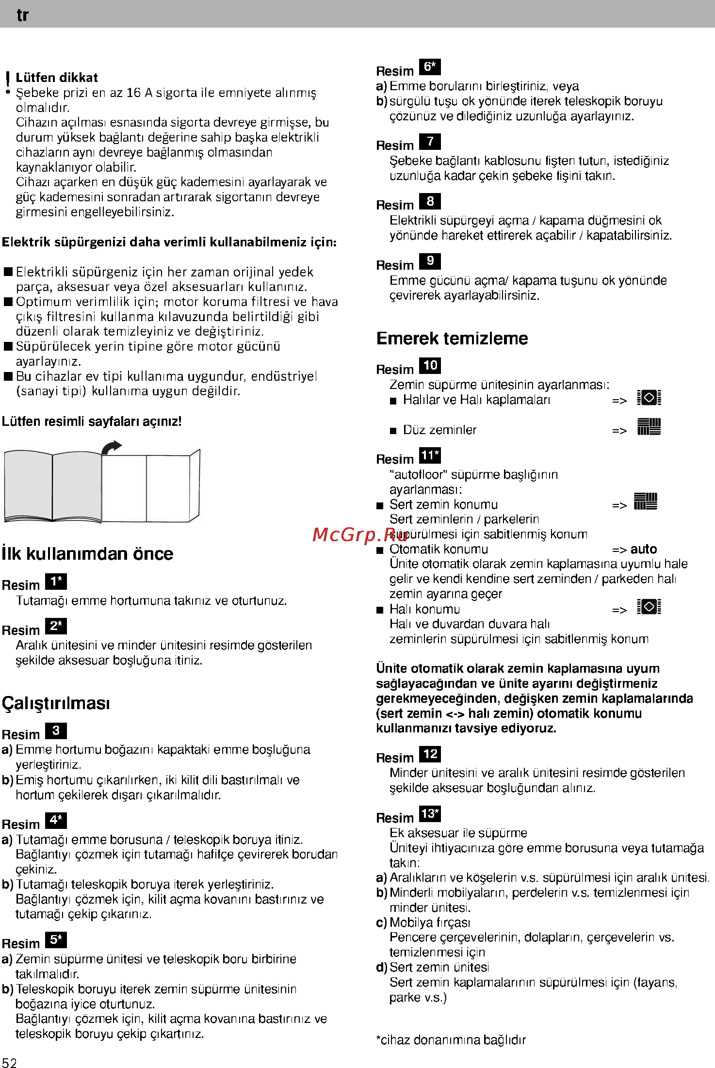 Bosch BSG61800 [57/101] Ìlk kullammdan once