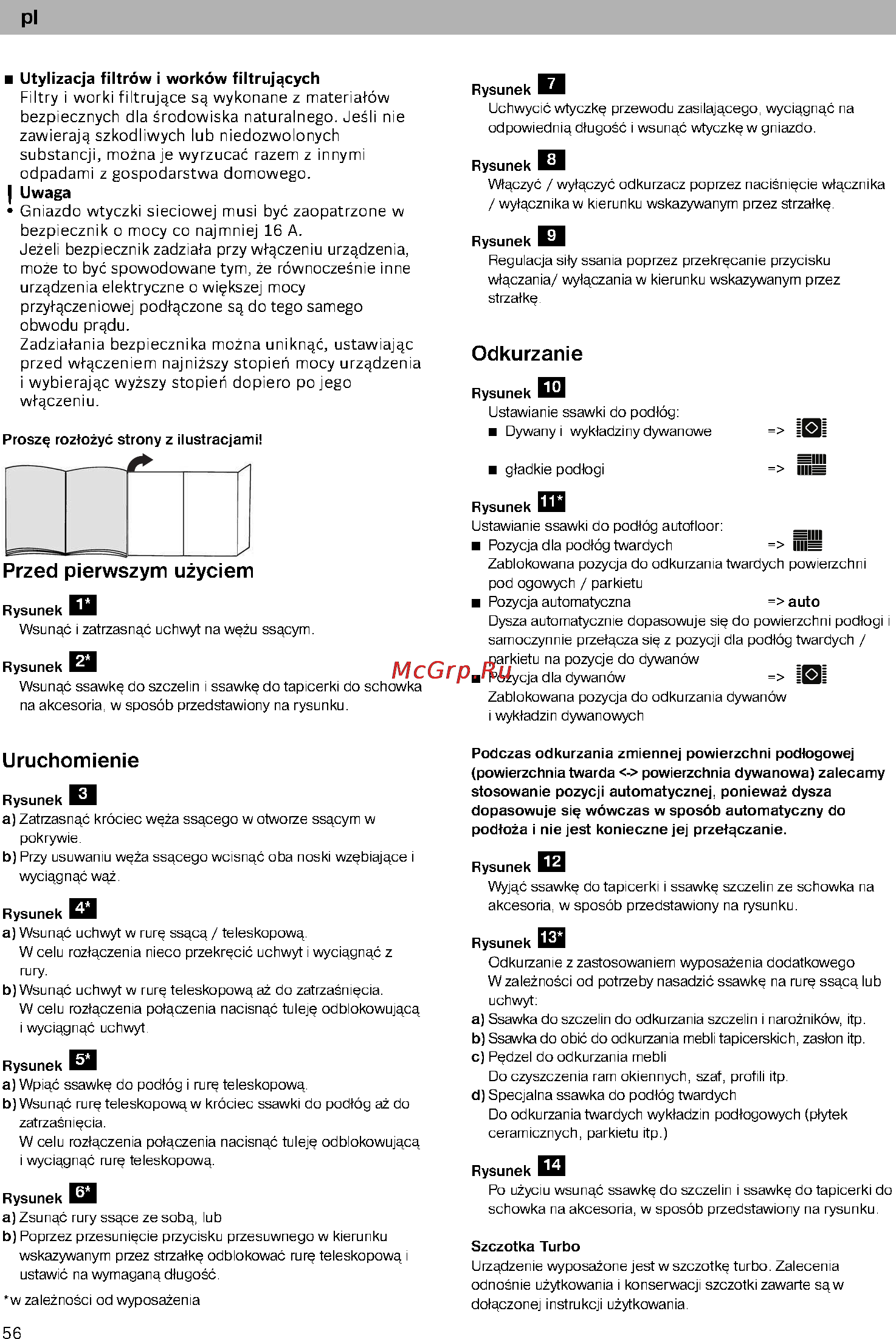Bosch BSG61800 [61/101] Odkurzanie