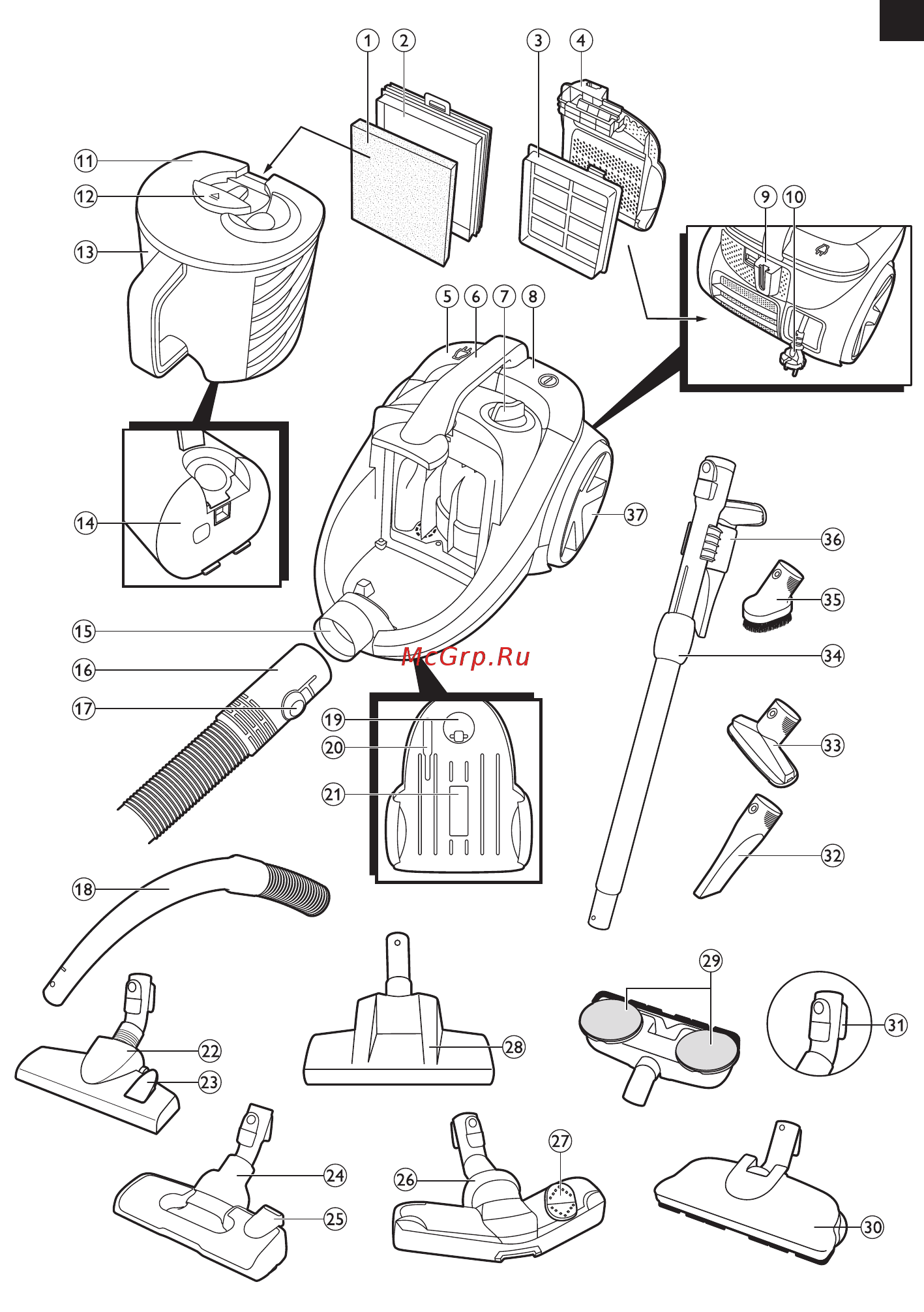 Philips FC8766 Инструкция по эксплуатации онлайн [3/116] 70188