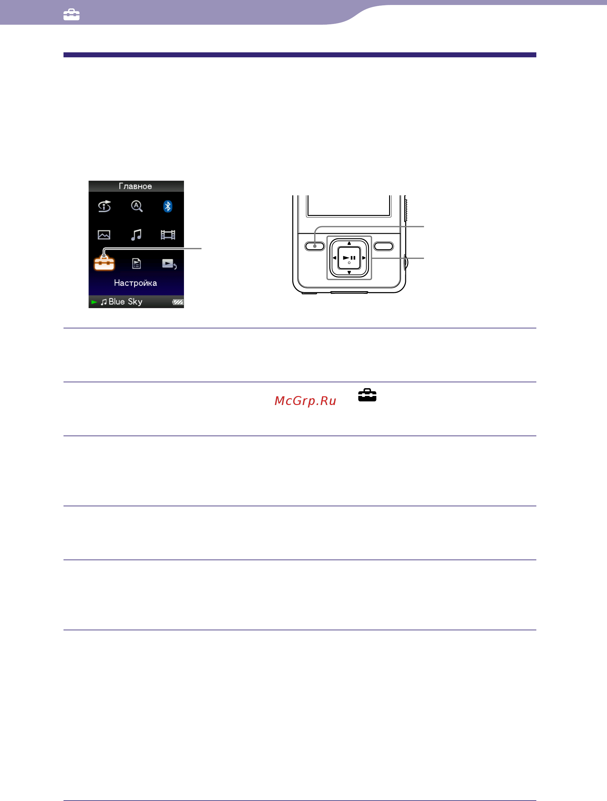 Sony NWZ-A828 [101/159] Настройка типа экранной заставки